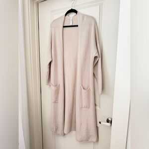 Chic Cream Open-Front Cardigan